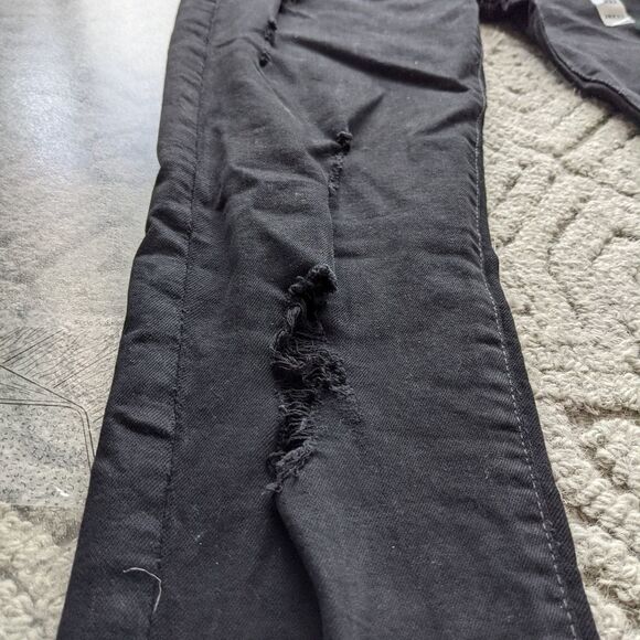 NWT DENIM GOLD black high rise distressed jeans size 28x32 - Picture 9 of 13